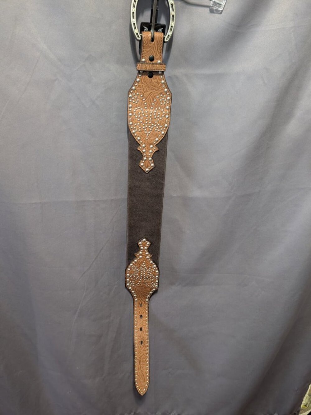 Angel Ranch Brown Stretch Belt - Picture 6 of 6
